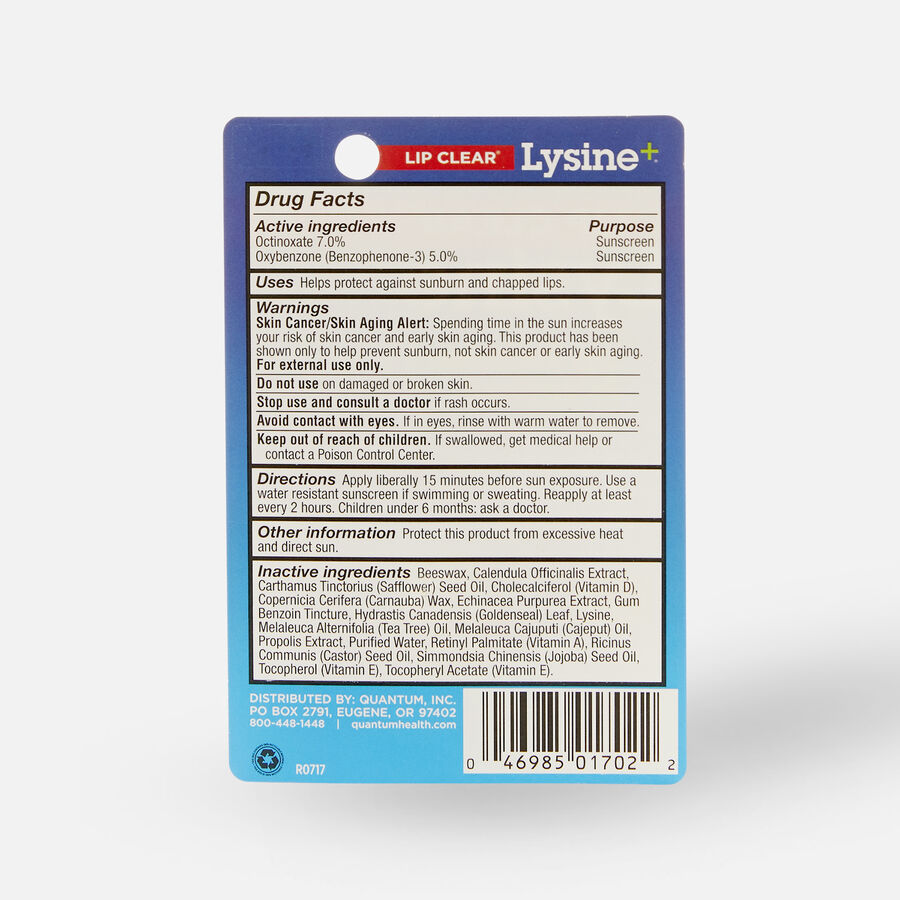 Quantum Health Lip Clear Lysine+ Balm, , large image number 1