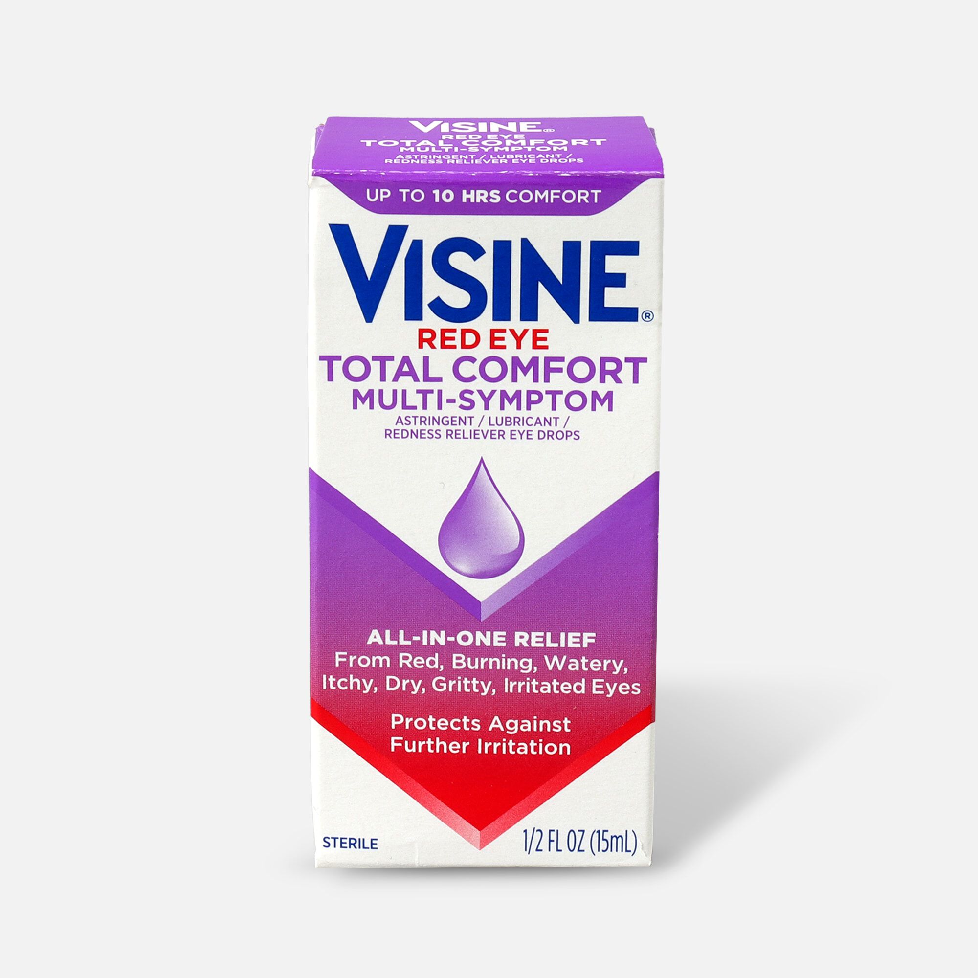 Visine Red Eye Total Comfort Multi-Symptom Eye Drops, .5 fl oz.