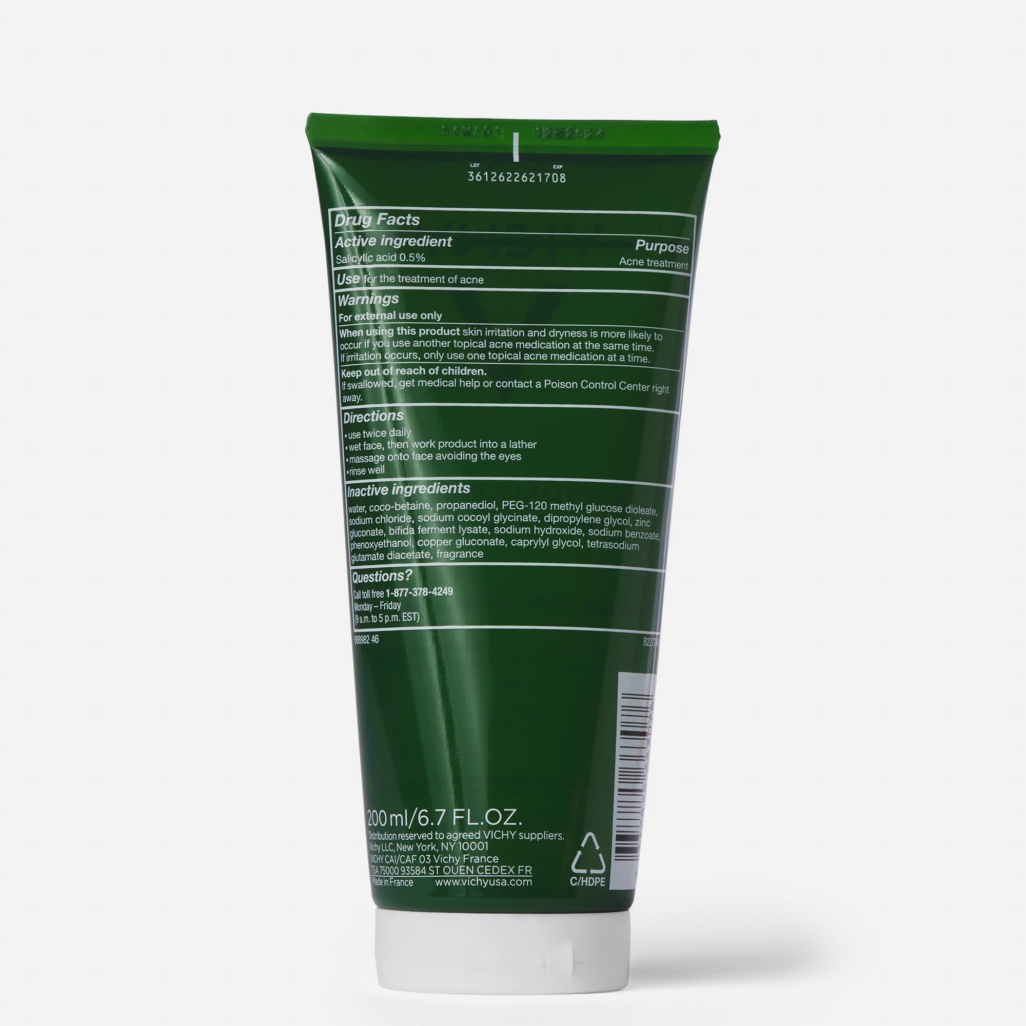 Vichy Normaderm PhytoAction Daily Deep Cleansing Gel with Salicylic Acid, 6.7 oz., , large