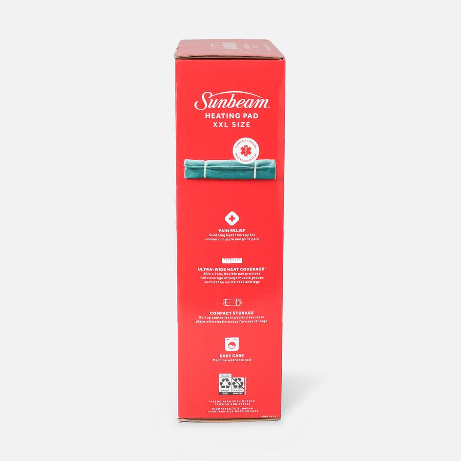 Sunbeam Premium 2X-Large Plush Heating Pad, Dark Teal, 4 Heat Settings, , large image number 2