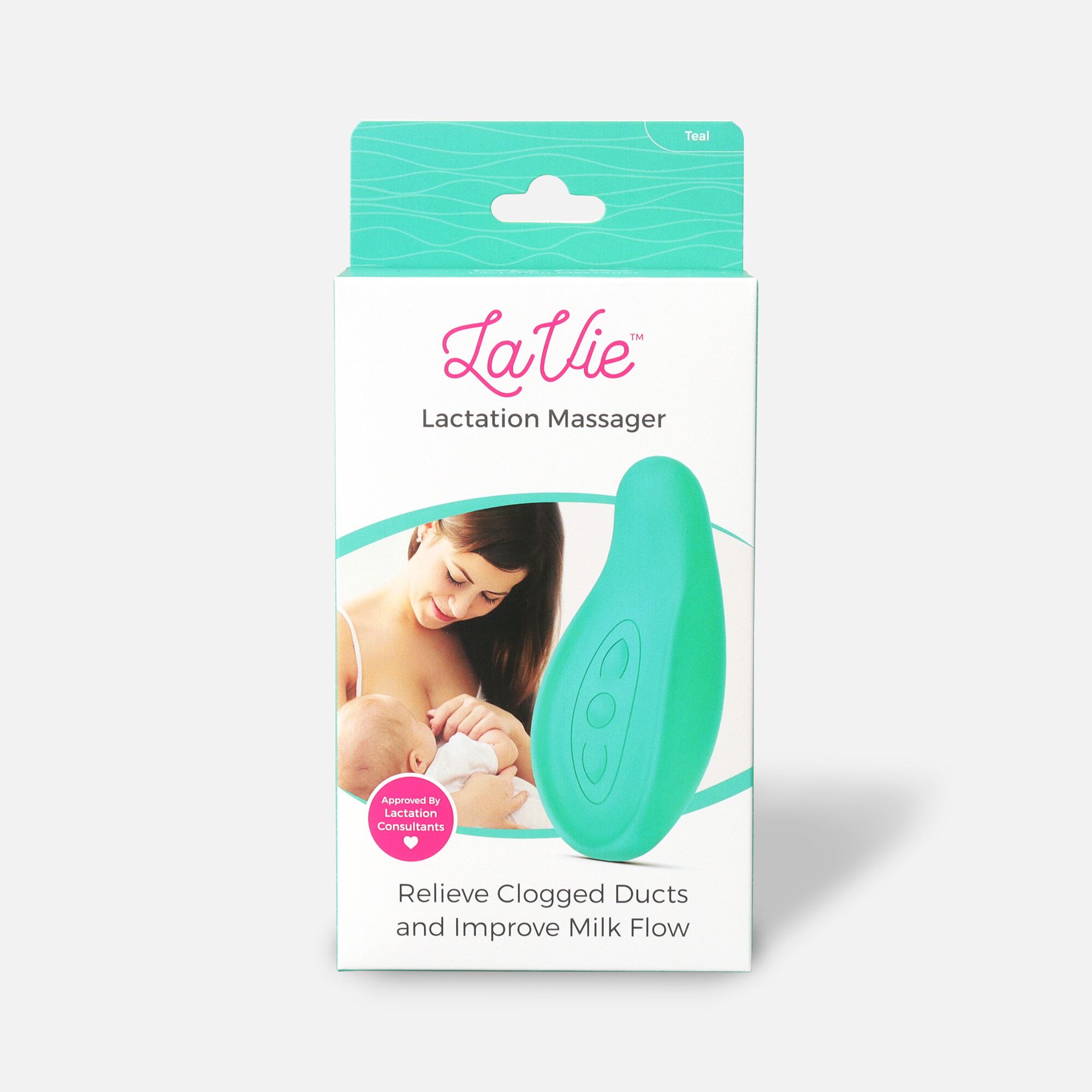 LaVie Lactation Massager, Teal, Teal, large