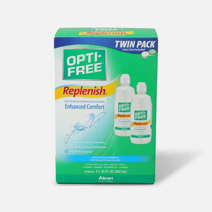 Opti-Free Replenish Multi-Purpose Disinfection Solution, 10 oz., 2-Pack, , large image number 0