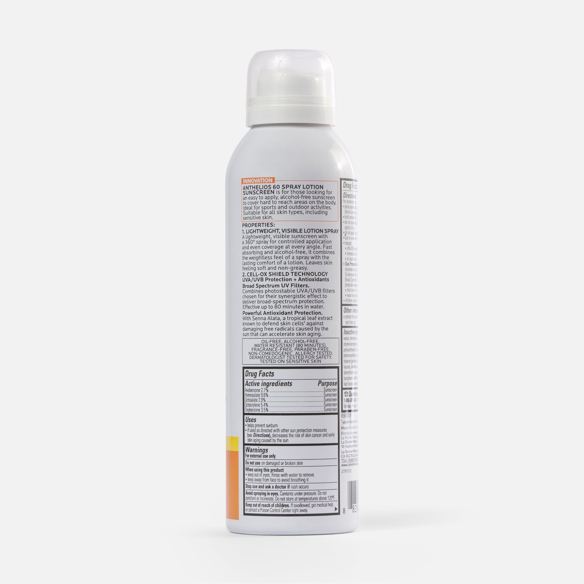 La Roche-Posay Anthelios SPF 60 Aerosol Sunscreen, 5 fl oz., , large