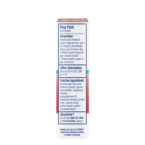 Visine Red Eye Hydrating Comfort Lubricating Eye Drops, .5 fl oz., , large