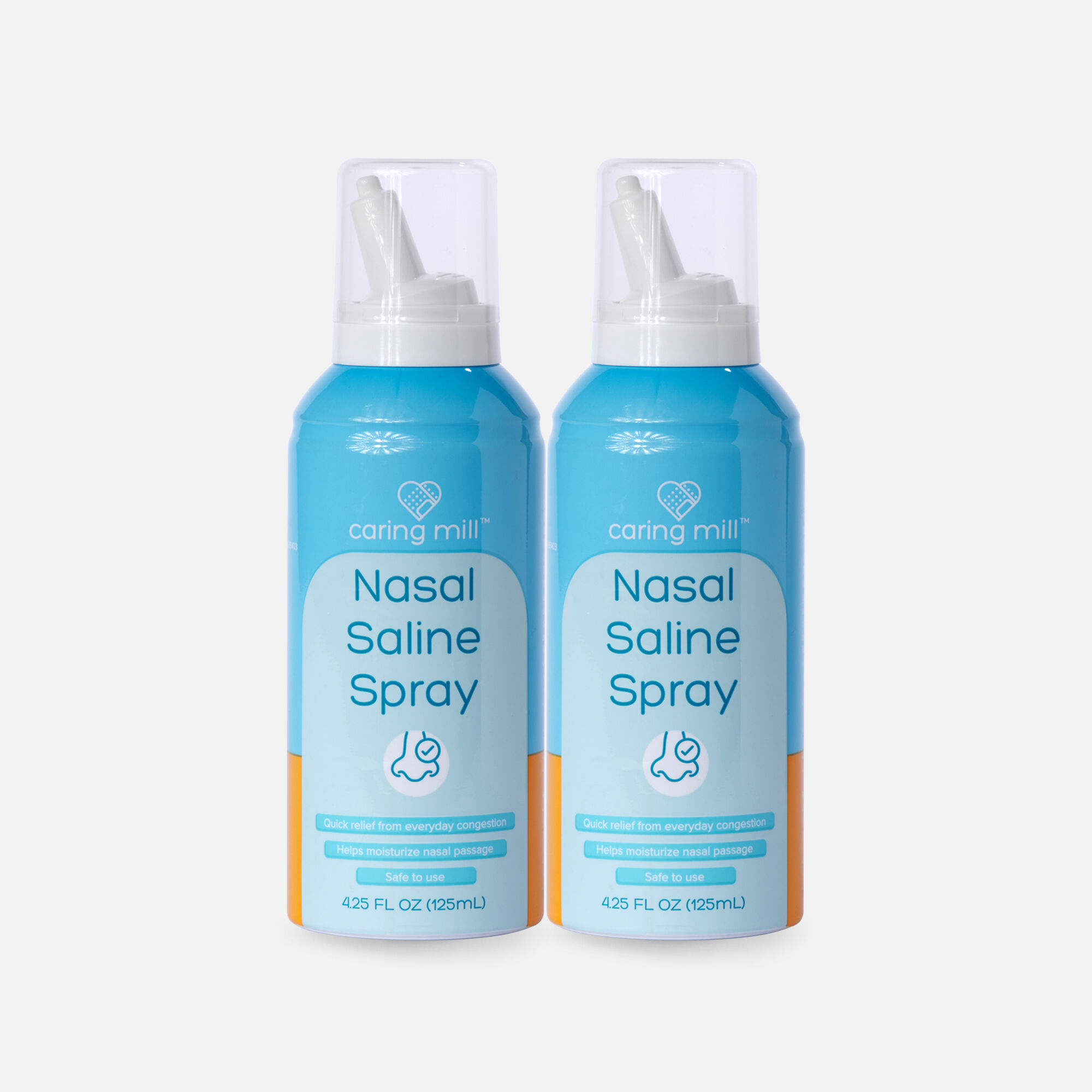 Caring Millâ¢ Nasal Saline Spray, 4.5 oz. (2-Pack)
