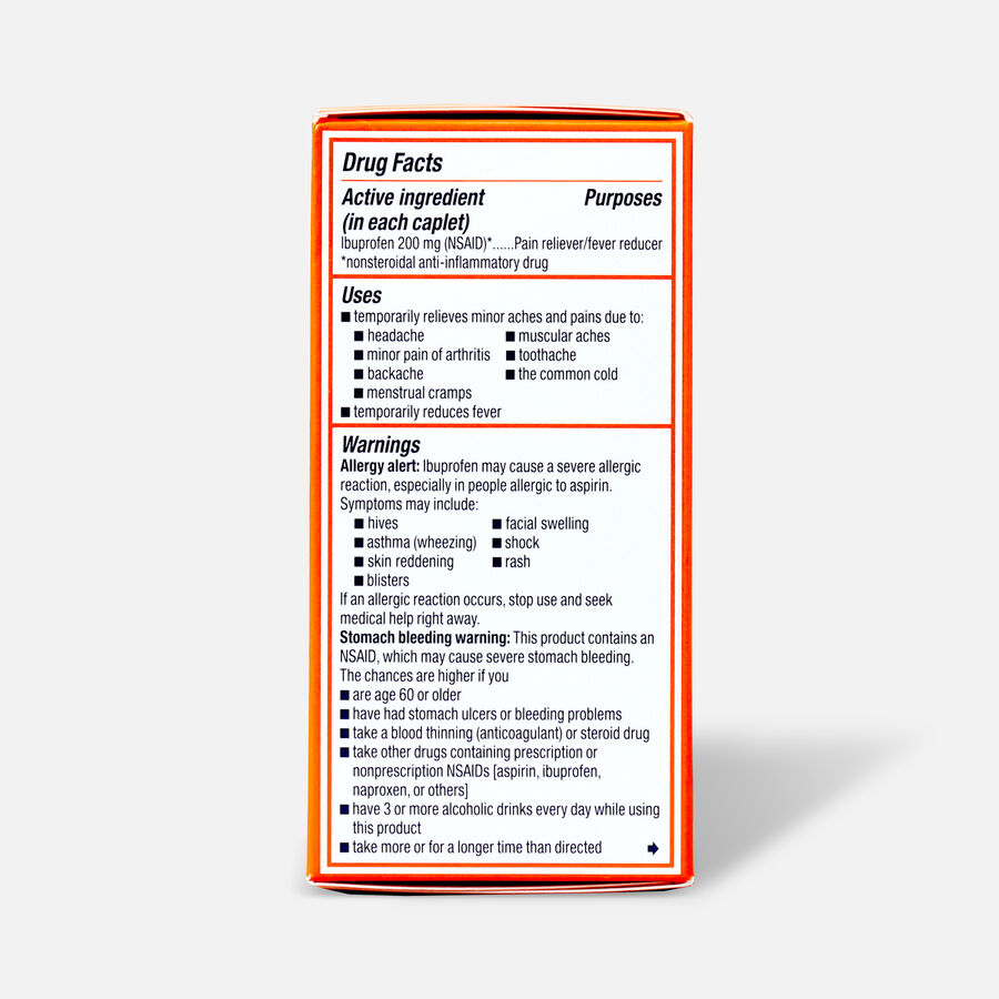 Motrin IB Pain Reliever and Fever Reducer Coated Caplets, 100 ct., , large image number 1