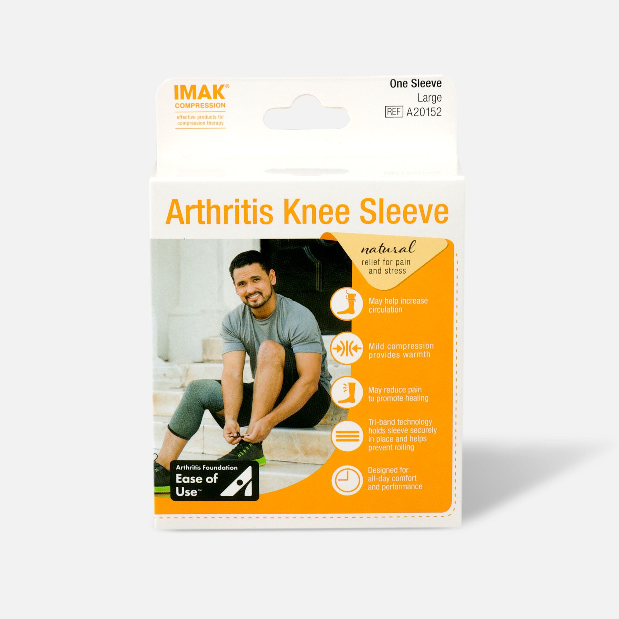 IMAK Compression Arthritis Knee Sleeve, , large