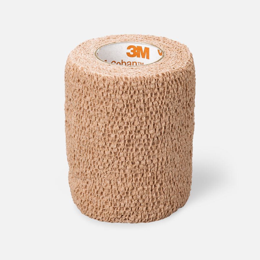 Nexcare No Hurt Self-Adherent Wrap, 3 in x 80 in, Tan, , large image number 0