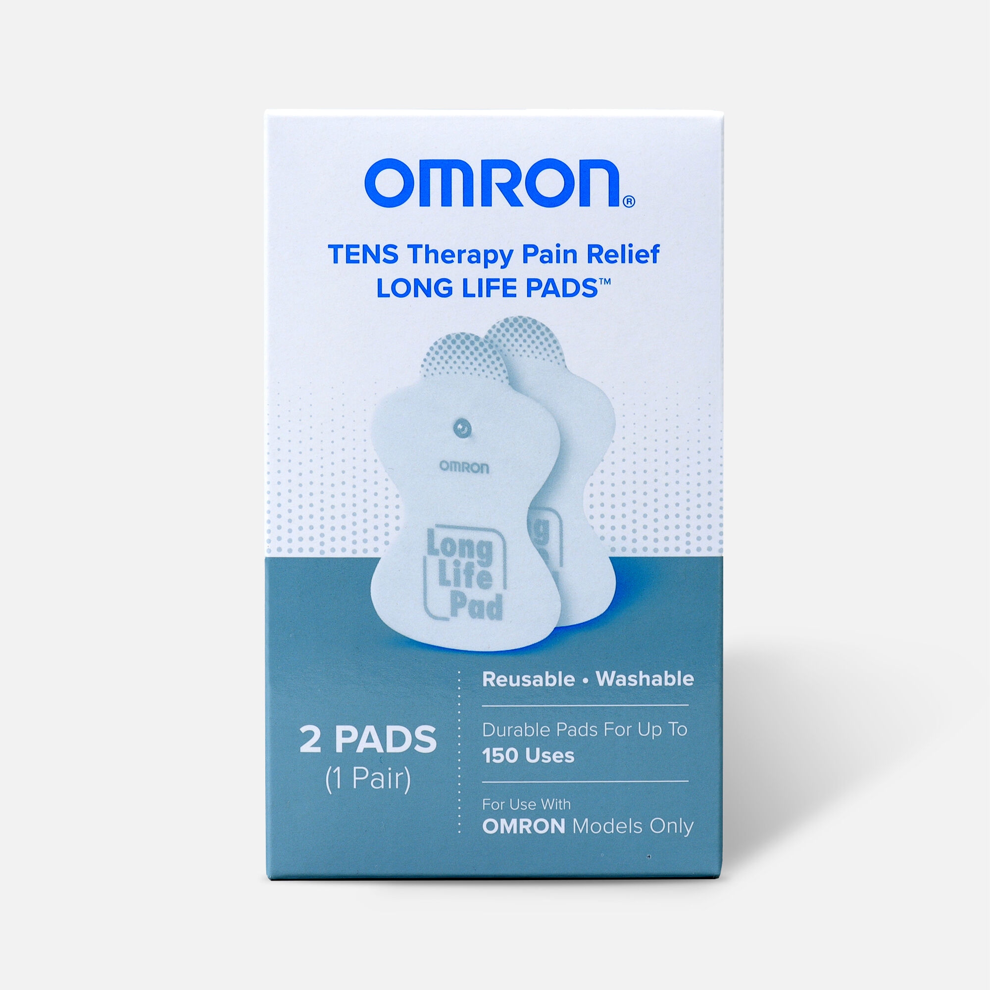 OMRON electroTHERAPY Pain Relief Long Life Replacement Pads, 2 ct.