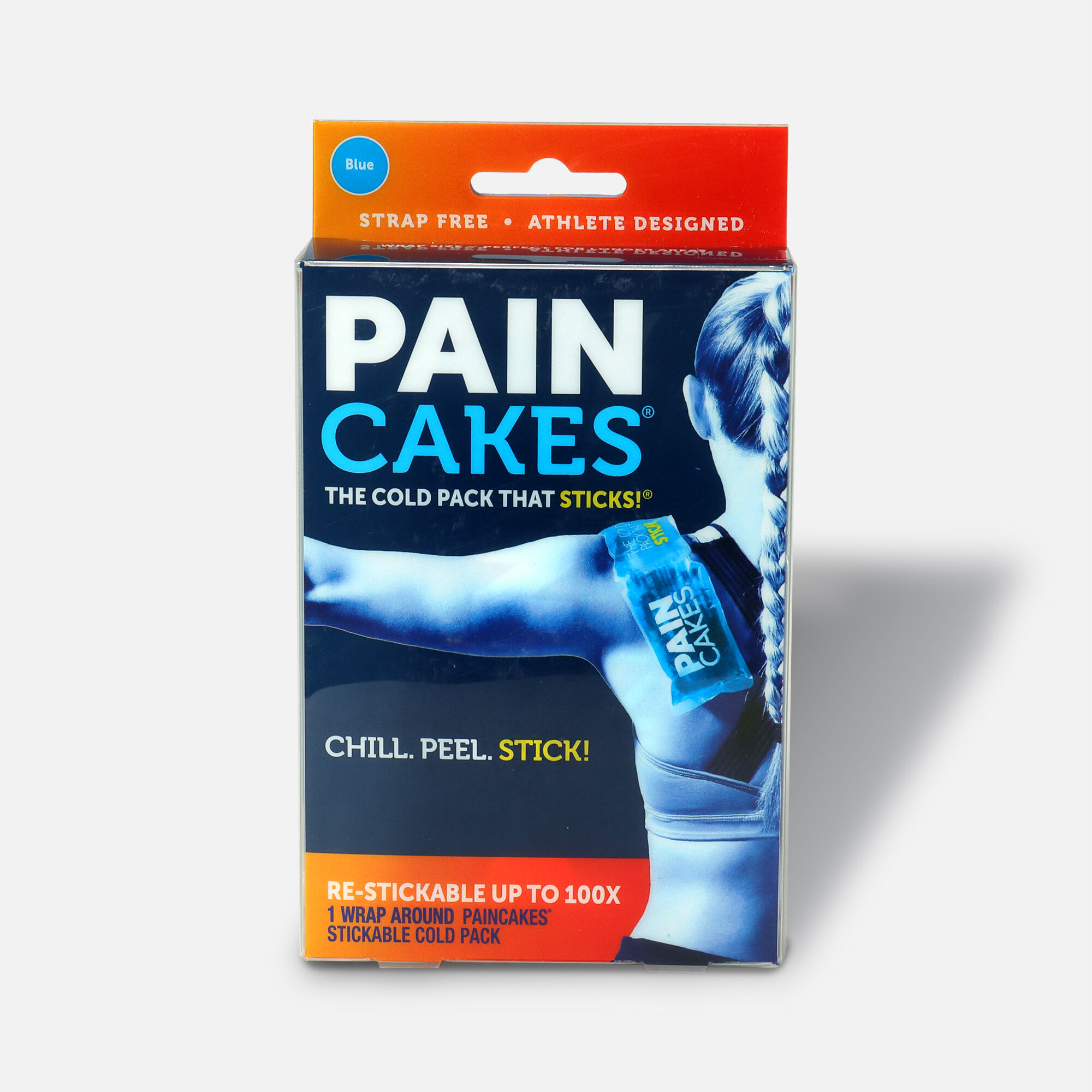 PainCakes Wrap Stickable Cold Pack, Blue, 10", , large