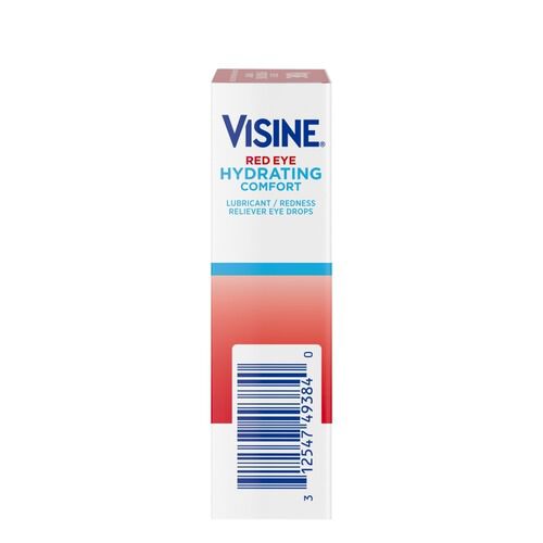 Visine Red Eye Hydrating Comfort Lubricating Eye Drops, .5 fl oz., , large