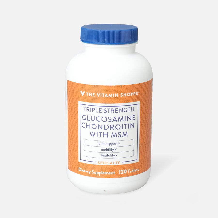 Vitamin Shoppe Triple Strength Glucosamine Chondroitin With MSM, Tablets, , large image number 0