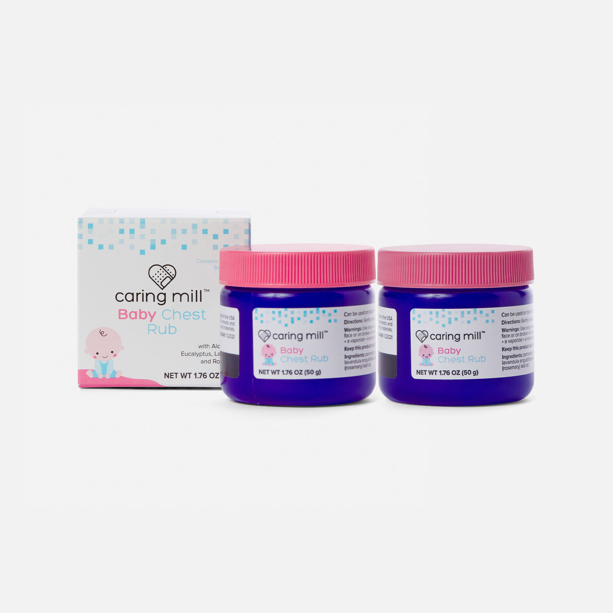Caring Millâ¢ Baby Chest Rub 3 months +, 1.76 oz. (2-Pack)