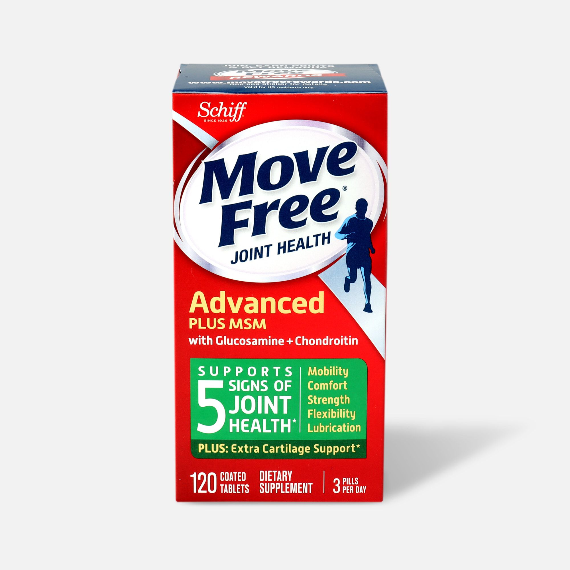 Schiff Move Free Advanced Plus MSM, 120 ct.