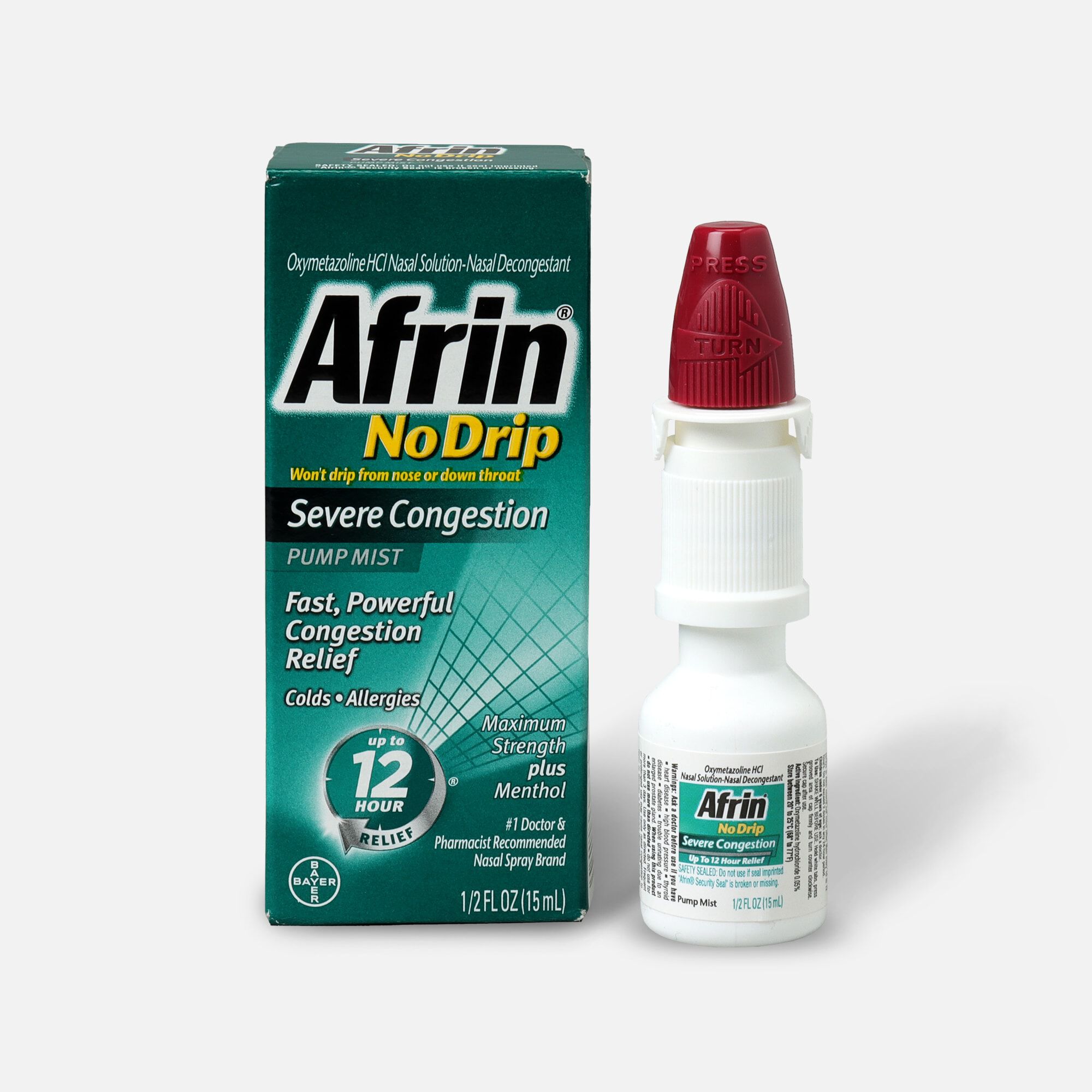 Afrin No Drip Severe Congestion Pump Nasal Mist, .5 oz.