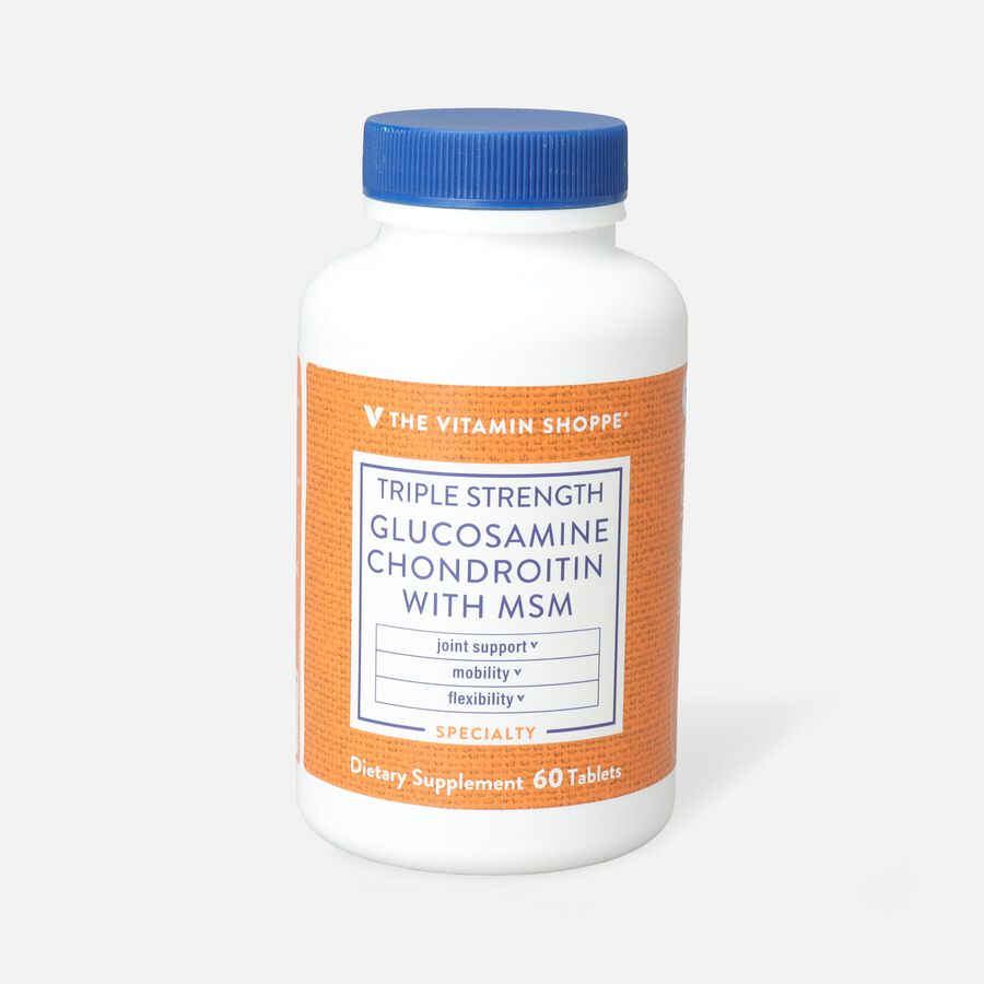 Vitamin Shoppe Triple Strength Glucosamine Chondroitin With MSM, Tablets, , large image number 2