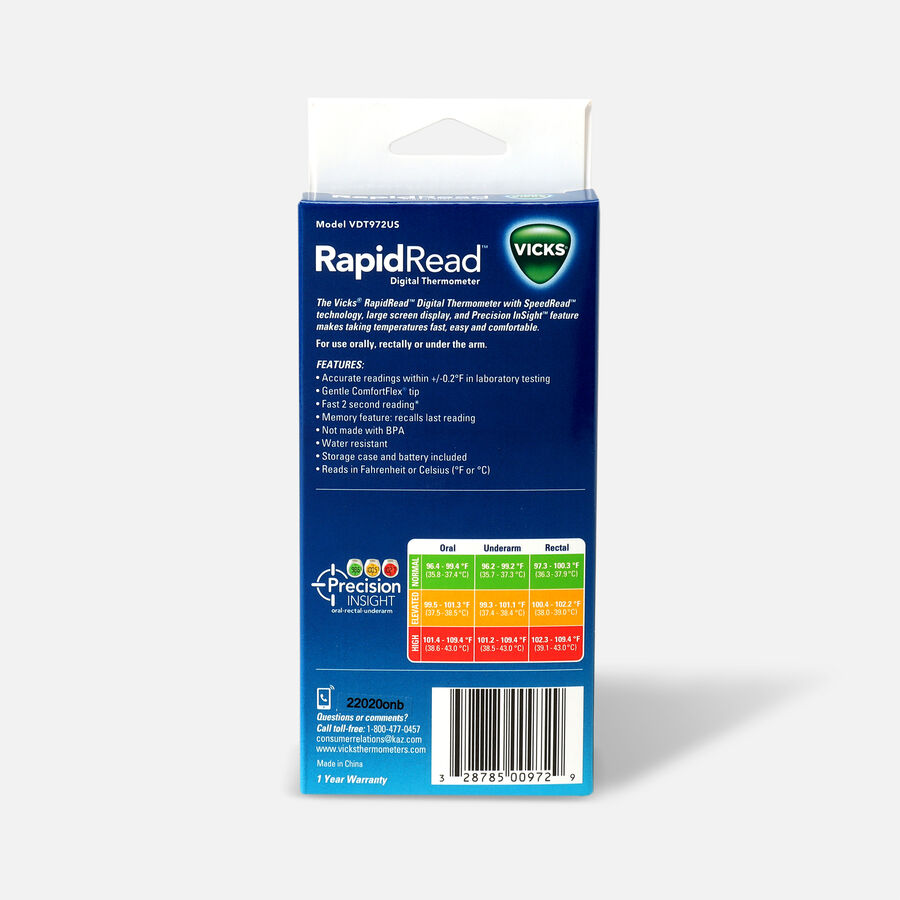 Vicks&reg; RapidRead Thermometer, , large image number 1
