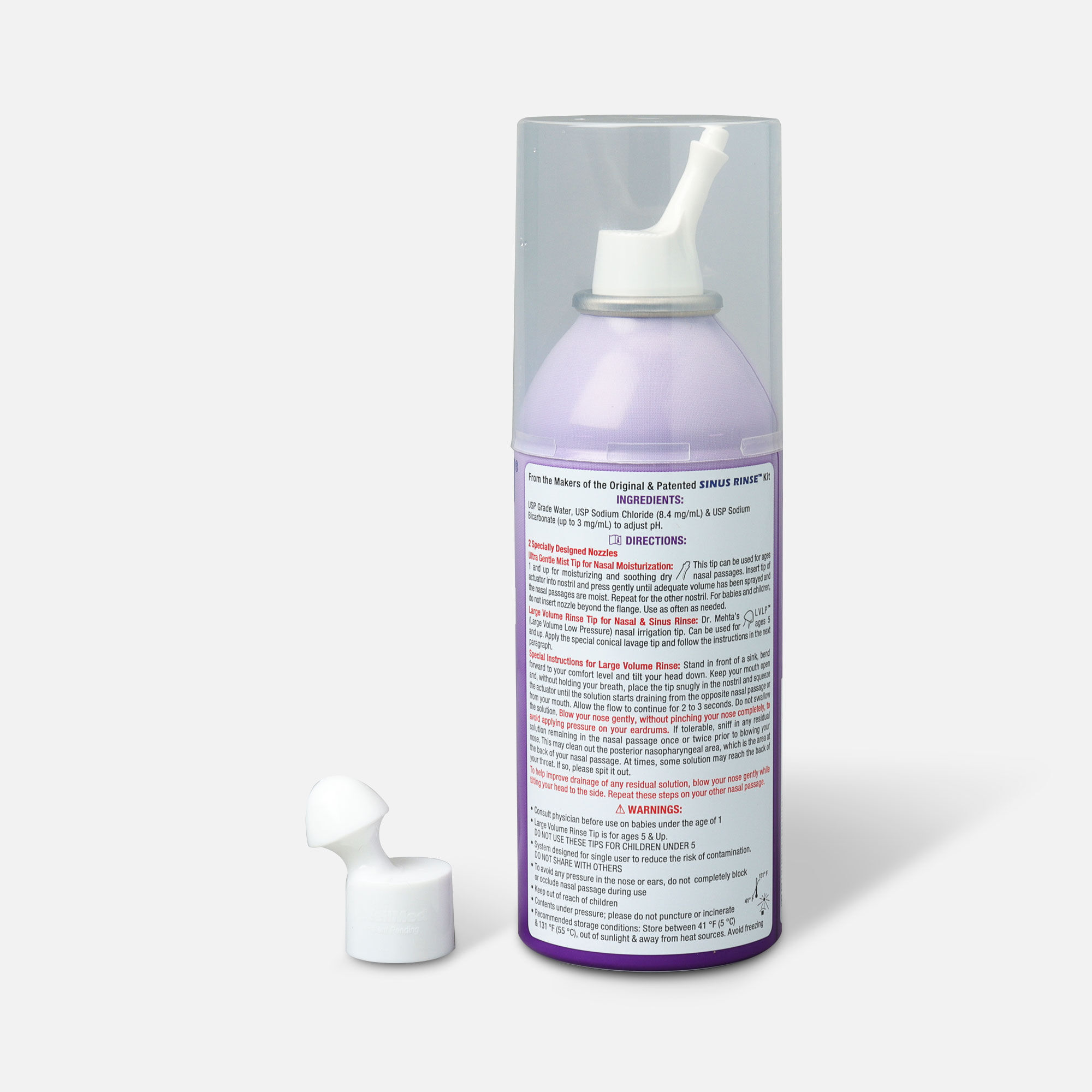 NeilMed NasaMist All in One Nasal Wash Saline Spray Canister, , large