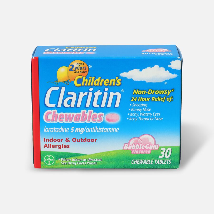 Claritin Children's Allergy Relief Chewable Tablets, Bubblegum, 30 ct., , large image number 0