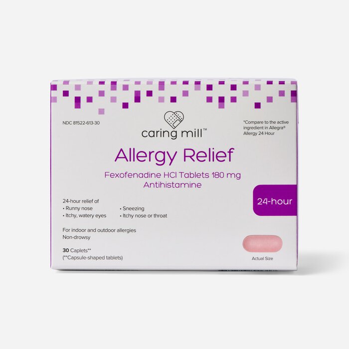 Caring Mill™ Fexofenadine Tablet, 24 hour, 30 ct., , large