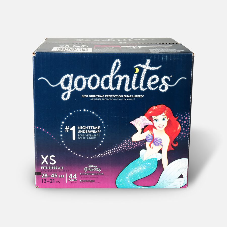 Goodnites Girls&rsquo; Nighttime Bedwetting Underwear, XS (28-43+ lbs), 44 ct., , large image number 1