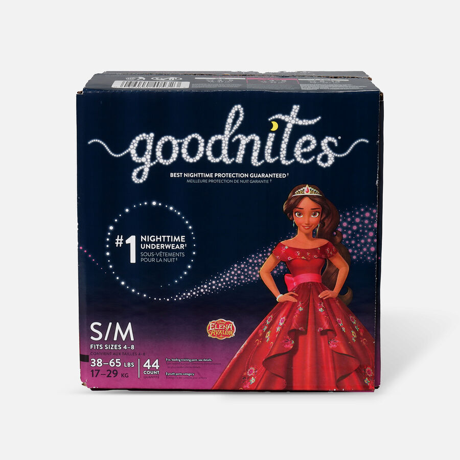 Goodnites Girls&rsquo; Nighttime Bedwetting Underwear, XS (28-43+ lbs), 44 ct., , large image number 0