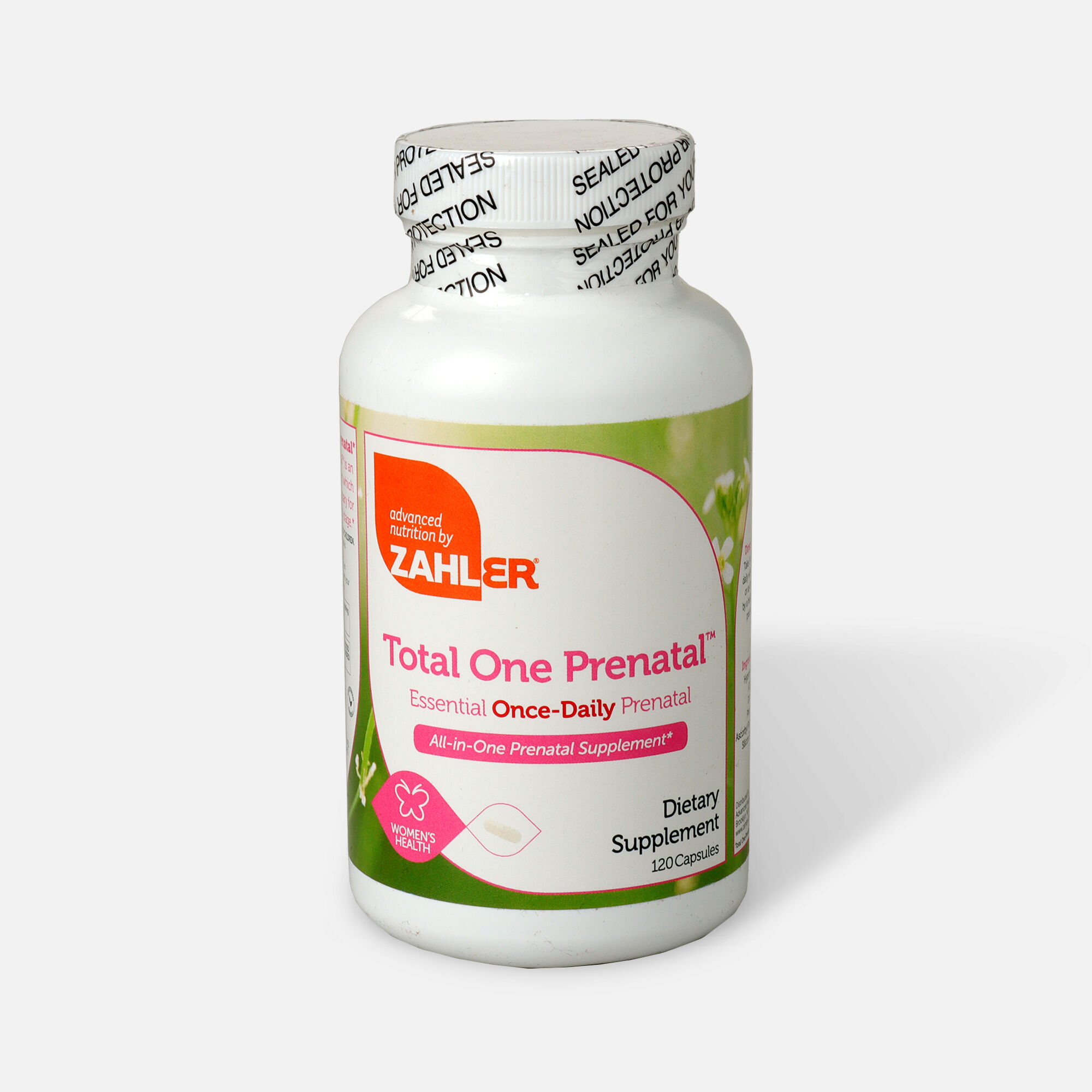 Zahler Total One Prenatal, Complete One a Day Prenatal Multivitamin, 120 Capsules