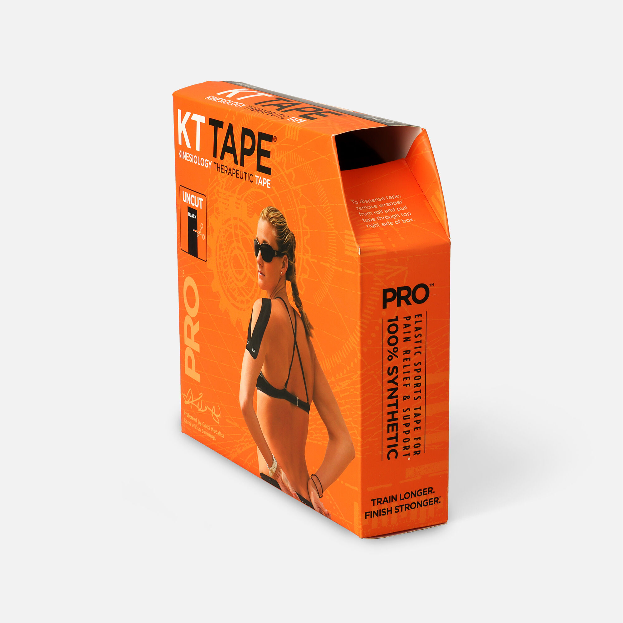 KT Tape Pro Jumbo Black Tape, Uncut, 125', , large