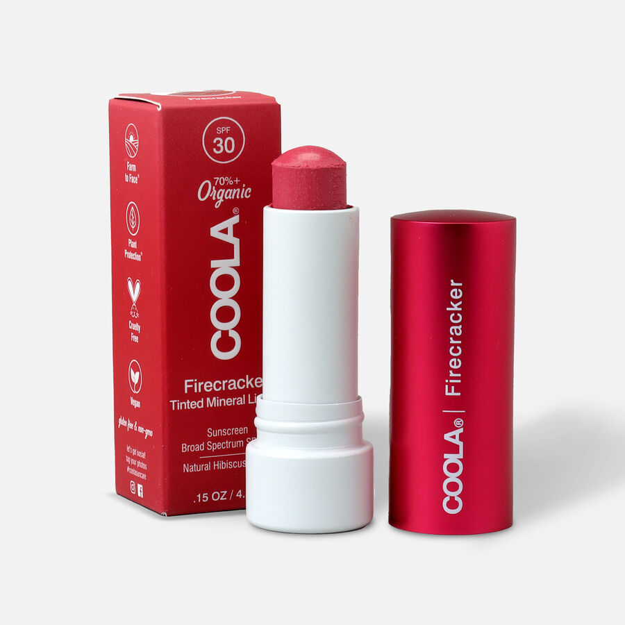 COOLA Mineral Liplux SPF 30 Firecracker Lip Balm, .15 oz., Firecracker, large image number 0