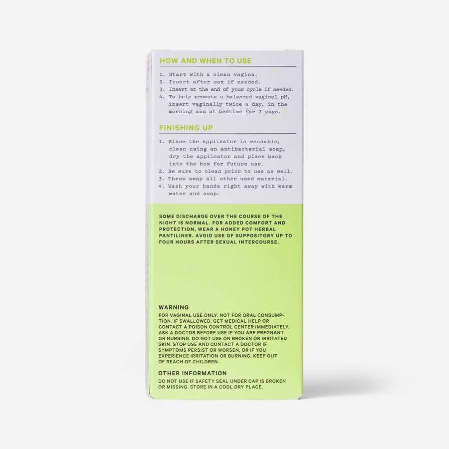 The Honey Pot Boric Acid & Herbs 7 Day Suppositories, 14 ct., , large image number 1