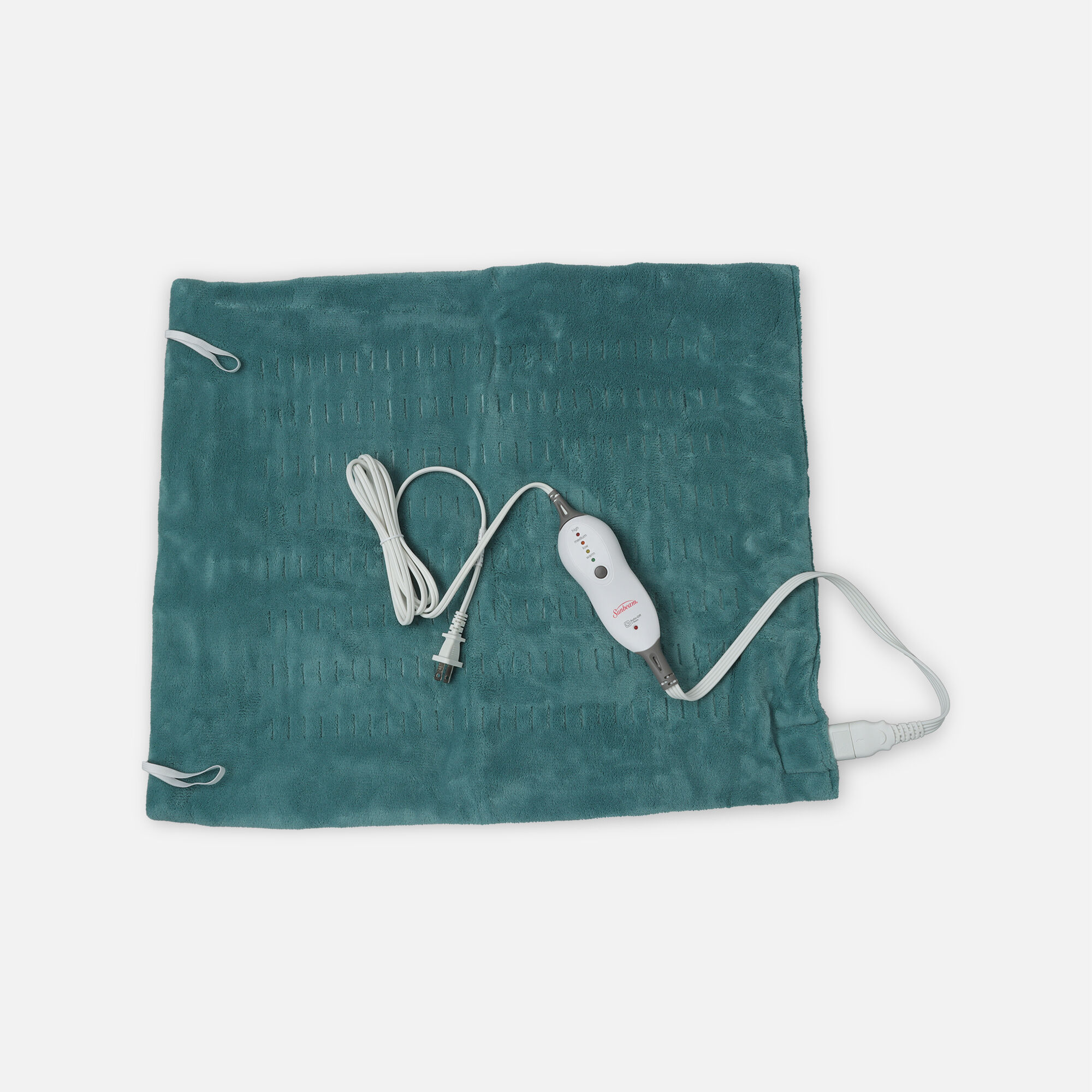 Sunbeam Premium 2X-Large Plush Heating Pad, Dark Teal, 4 Heat Settings, , large