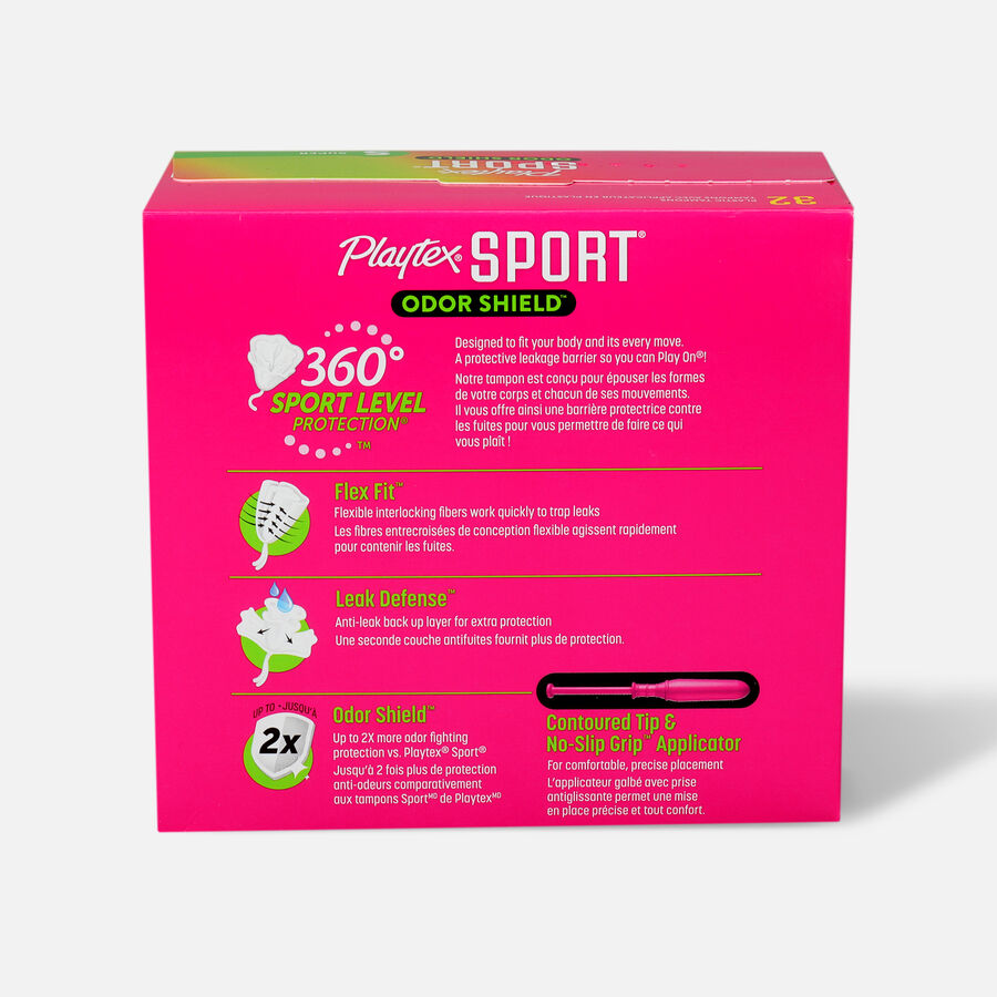 Playtex Sport Odor Shield Super Tampons, 32 ct., , large image number 1