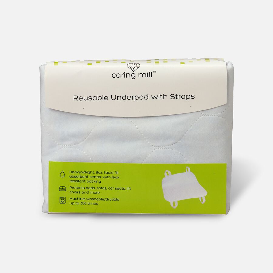 Caring Mill&trade; Reusable Underpad 34" x 35" Underpad with Straps, , large image number 0