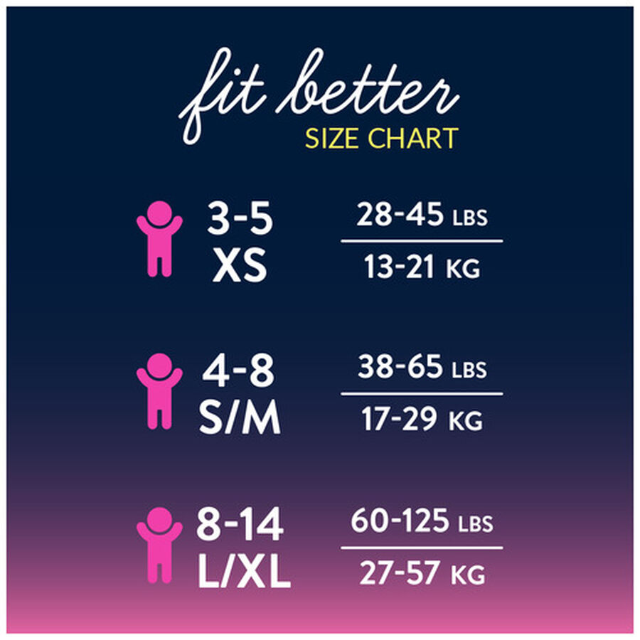 Goodnites Girls&rsquo; Nighttime Bedwetting Underwear, XS (28-43+ lbs), 44 ct., , large image number 2