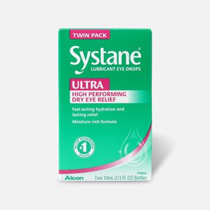 Systane Ultra Lubricating Eye Drops, 10 mL, Twin Pack