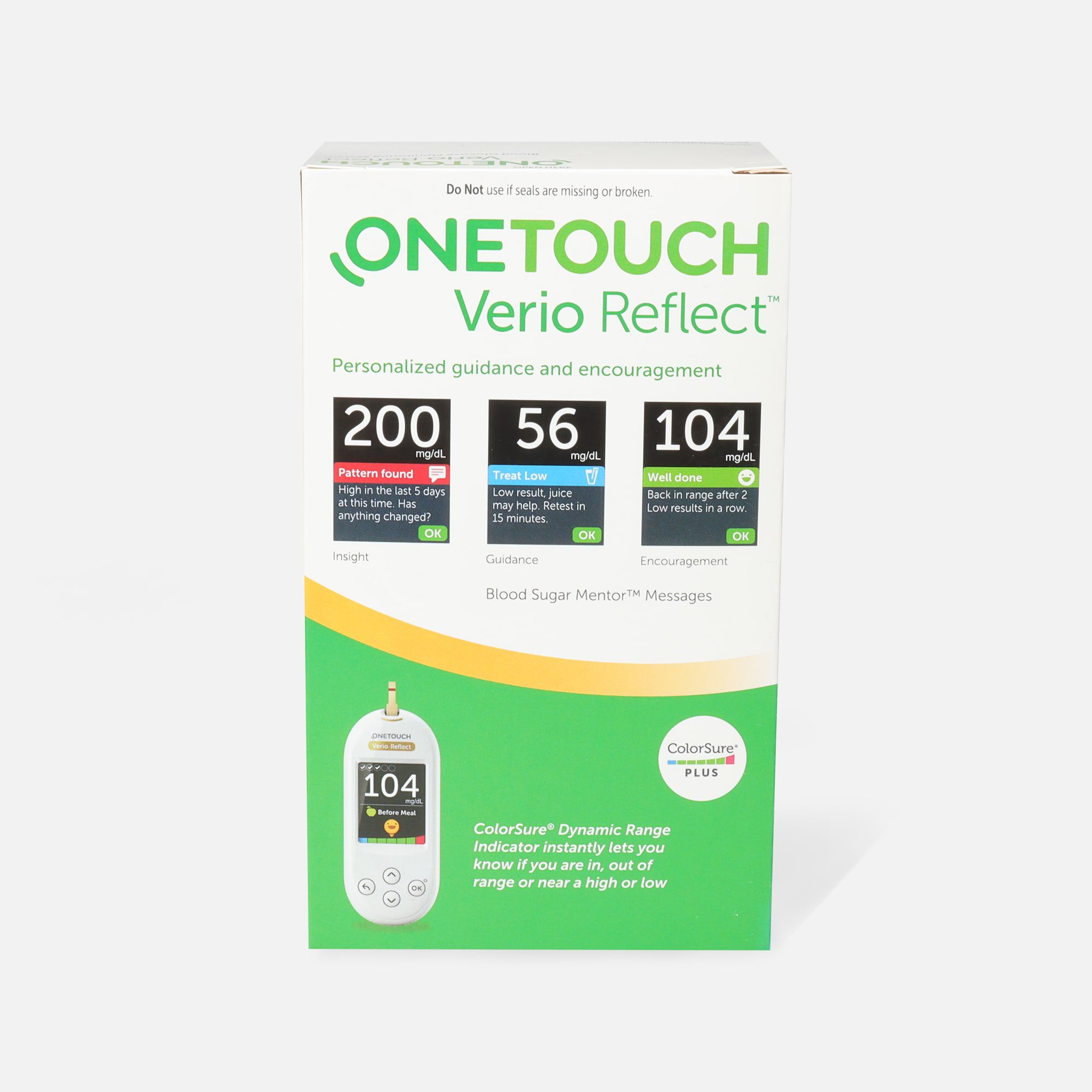 OneTouch Verio Reflect Blood Glucose Monitoring System, , large