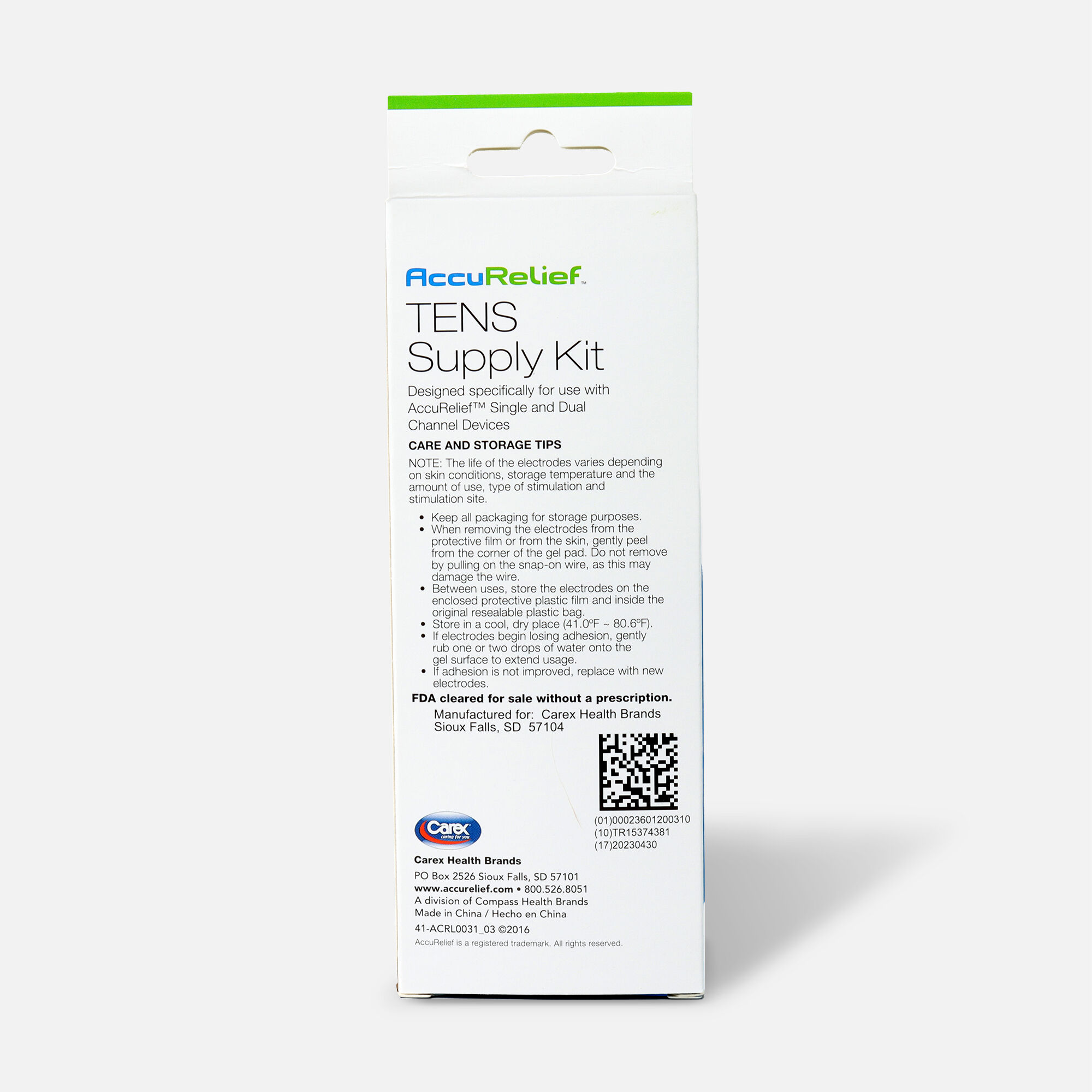 AccuRelief TENS Supply Kit, , large