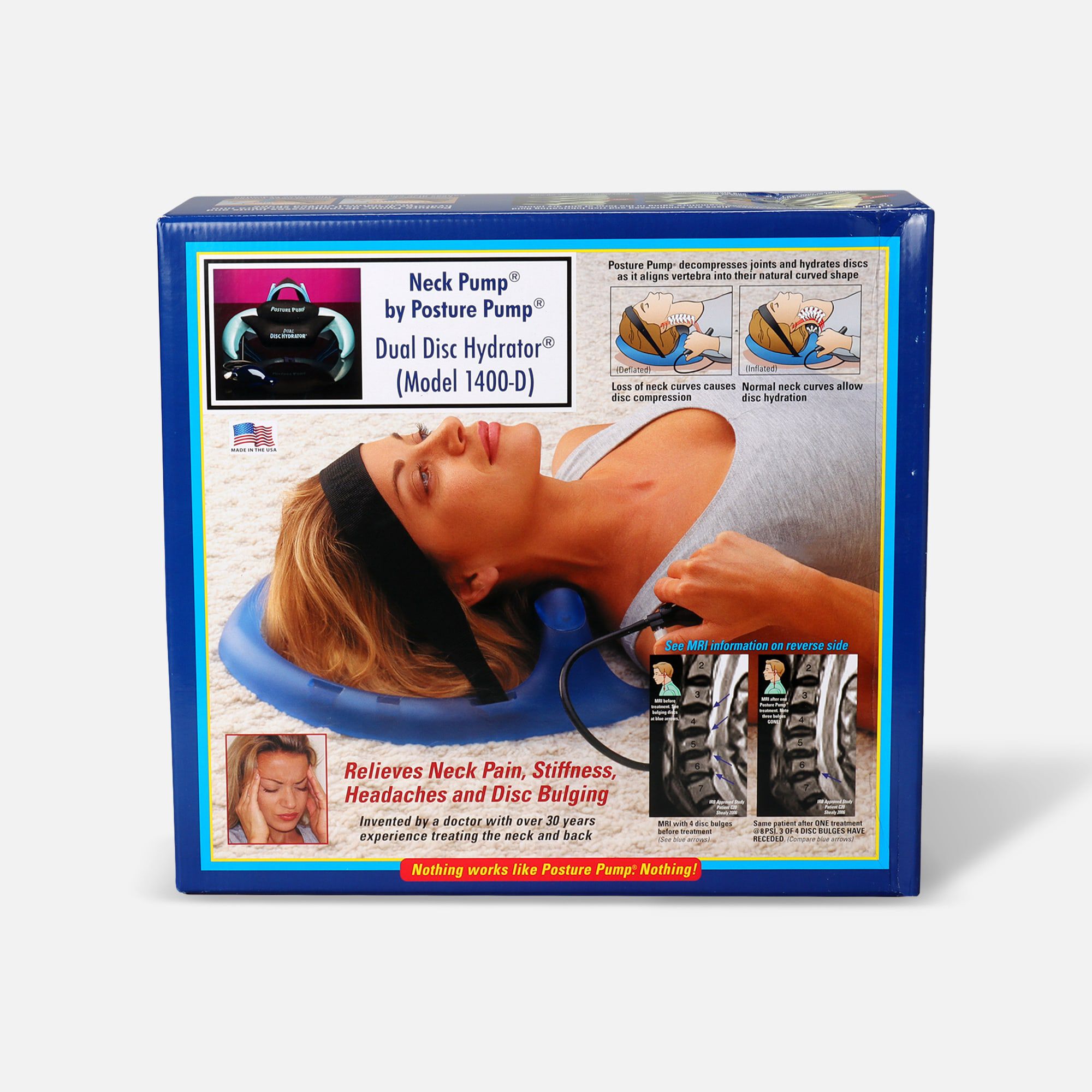 Posture Pump® Dual Disc Hydrator®, Relieves Neck Pain, Model 1400-D, , large