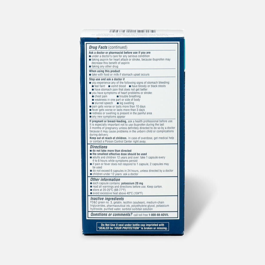 Advil Pain Reliever Fever Reducer Liqui-Gels, 160 ct., , large image number 1